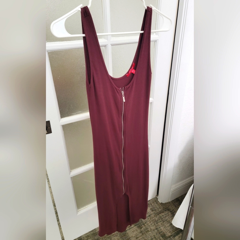 Guess Burgundy Midi Dress